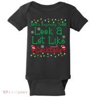 It's Beginning To Look A Lot Like Cocktails Funny Christmas Baby Bodysuit thumb 0