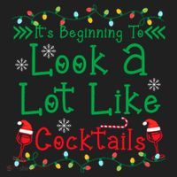 It's Beginning To Look A Lot Like Cocktails Funny Christmas Golf Towel thumb 3