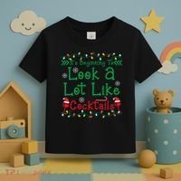 It's Beginning To Look A Lot Like Cocktails Funny Christmas Toddler T-Shirt thumb 3