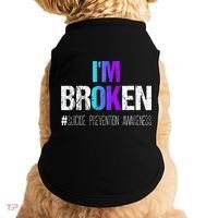 Im Broken Teal & Purple Ribbon Suicide Prevention Awareness Doggie Tank thumb 0