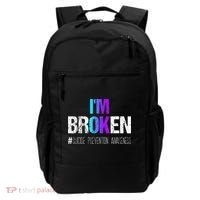 Im Broken Teal & Purple Ribbon Suicide Prevention Awareness Backpack thumb 0