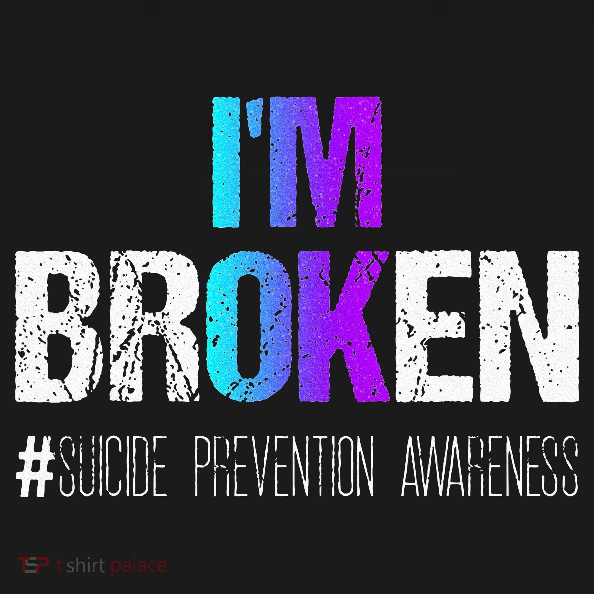 Im Broken Teal & Purple Ribbon Suicide Prevention Awareness Women's Tank Top