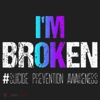 Im Broken Teal & Purple Ribbon Suicide Prevention Awareness Hat thumb 2