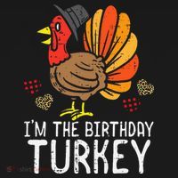 Im Birthday Turkey Funny Happy Thanksgiving Women's Hoodie thumb 2