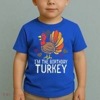 Im Birthday Turkey Funny Happy Thanksgiving Toddler T-Shirt thumb 2