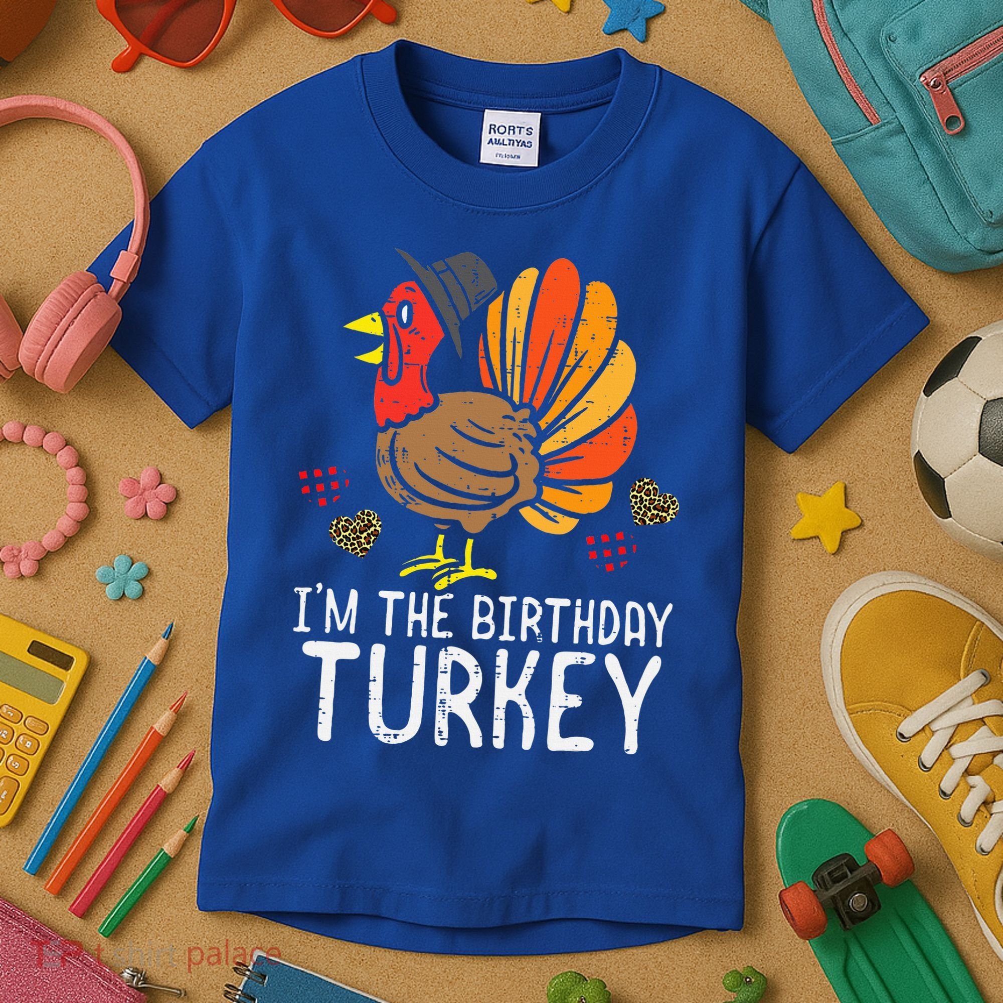 Im Birthday Turkey Funny Happy Thanksgiving Kids T-Shirt