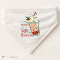 It's Beginning To Look A Latte Like Christmas USA-Made Doggie Bandana thumb 0
