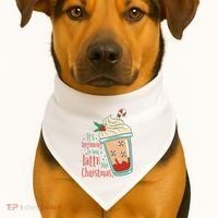It's Beginning To Look A Latte Like Christmas USA-Made Doggie Bandana thumb 1