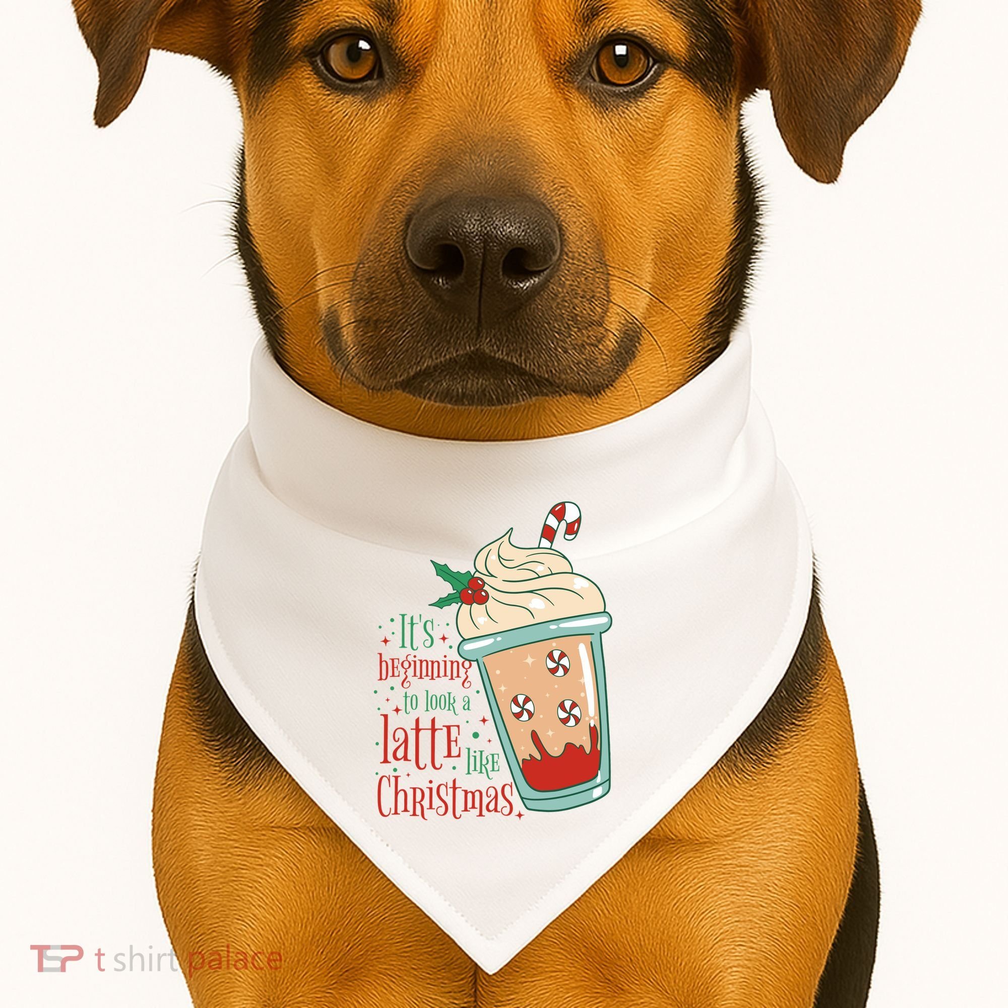 It's Beginning To Look A Latte Like Christmas USA-Made Doggie Bandana