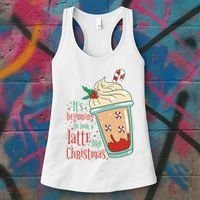It's Beginning To Look A Latte Like Christmas Women's Tank Top thumb 3