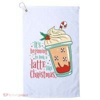 It's Beginning To Look A Latte Like Christmas Golf Towel thumb 0