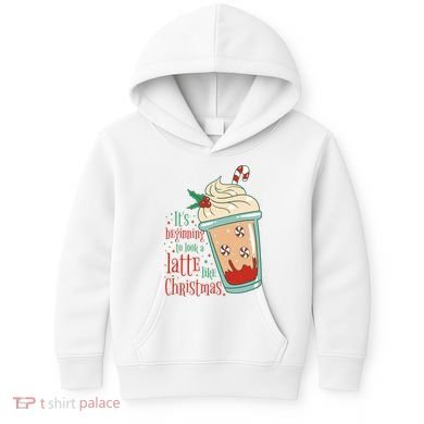 It's Beginning To Look A Latte Like Christmas Kids Hoodie