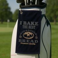 I Bake The Best Sourdough Bread Bakery Baker Golf Towel thumb 2