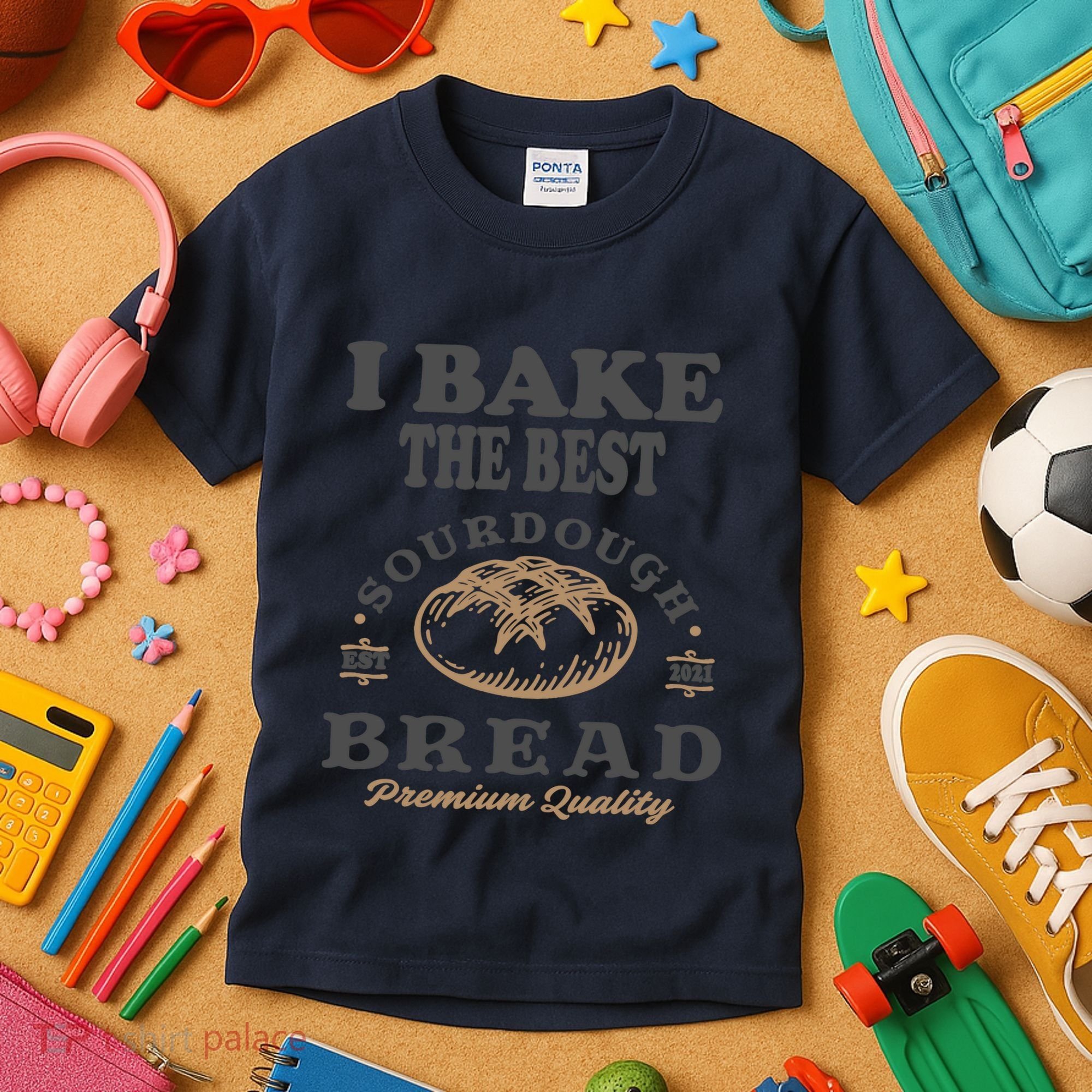 I Bake The Best Sourdough Bread Bakery Baker Kids T-Shirt