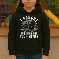 I Bought This With Your Money Funny Poker Kids Hoodie thumb 3