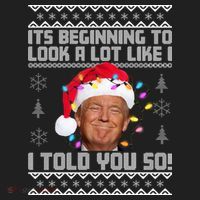 Its Beginning To Look A Like I Told You So Ugly Christmas Women's Sweatshirt thumb 2