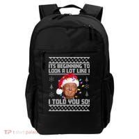 Its Beginning To Look A Like I Told You So Ugly Christmas Backpack thumb 0