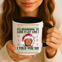 Its Beginning To Look A Like I Told You So Ugly Christmas Coffee Mug thumb 3