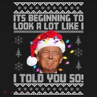 Its Beginning To Look A Like I Told You So Ugly Christmas Women's Hoodie thumb 2