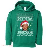 Its Beginning To Look A Like I Told You So Ugly Christmas Toddler Hoodie thumb 0