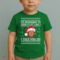 Its Beginning To Look A Like I Told You So Ugly Christmas Toddler T-Shirt thumb 2