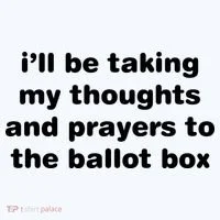 I’ll Be Taking My Thoughts And Prayers To The Ballot Box Ornament thumb 1