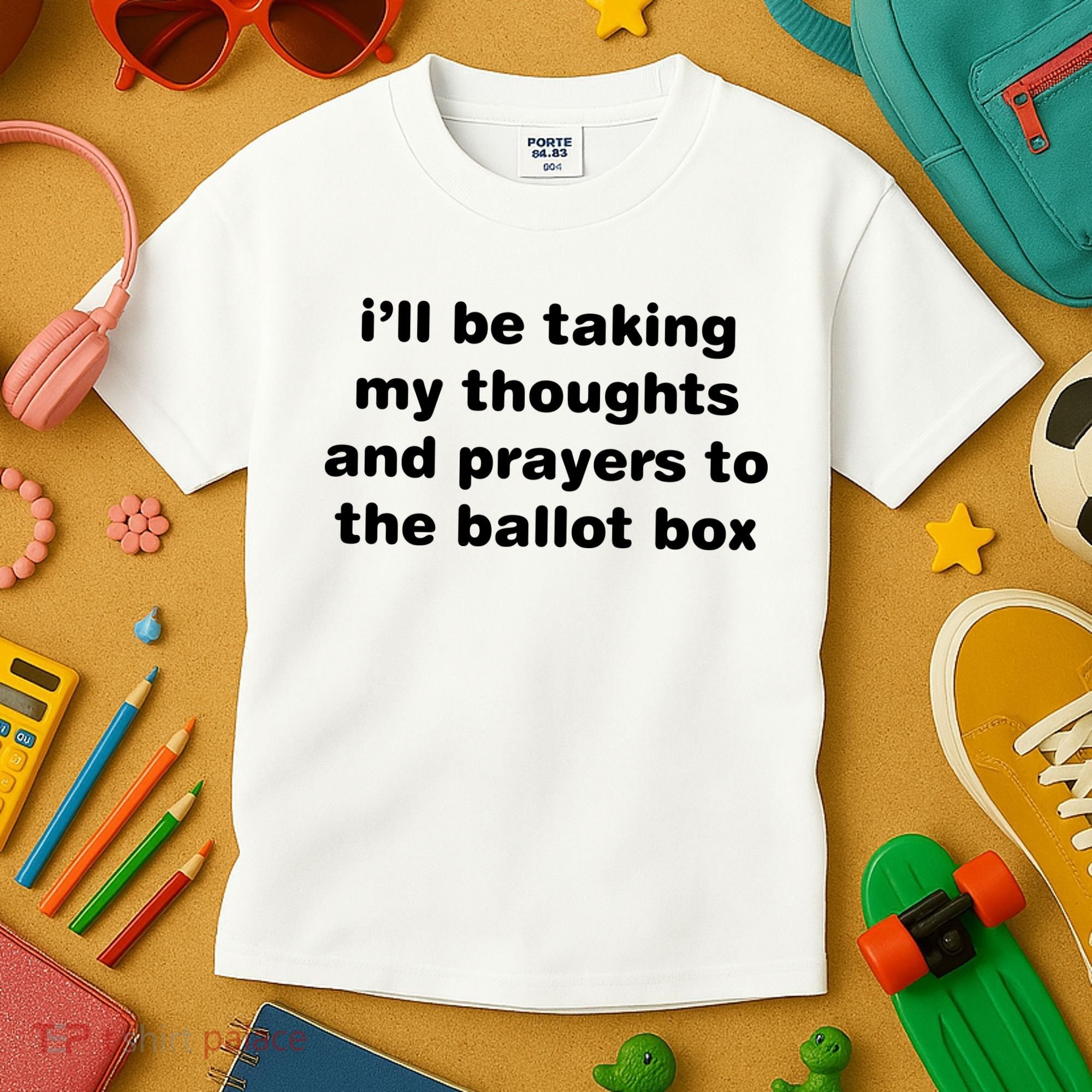 I’ll Be Taking My Thoughts And Prayers To The Ballot Box Kids T-Shirt