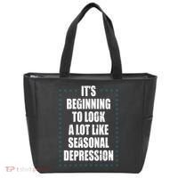 Its Beginning To Look A Lot Like Seasonal Depression Funny Winter Tote Bag thumb 0