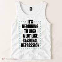 Its Beginning To Look A Lot Like Seasonal Depression Funny Winter Tank Top thumb 2