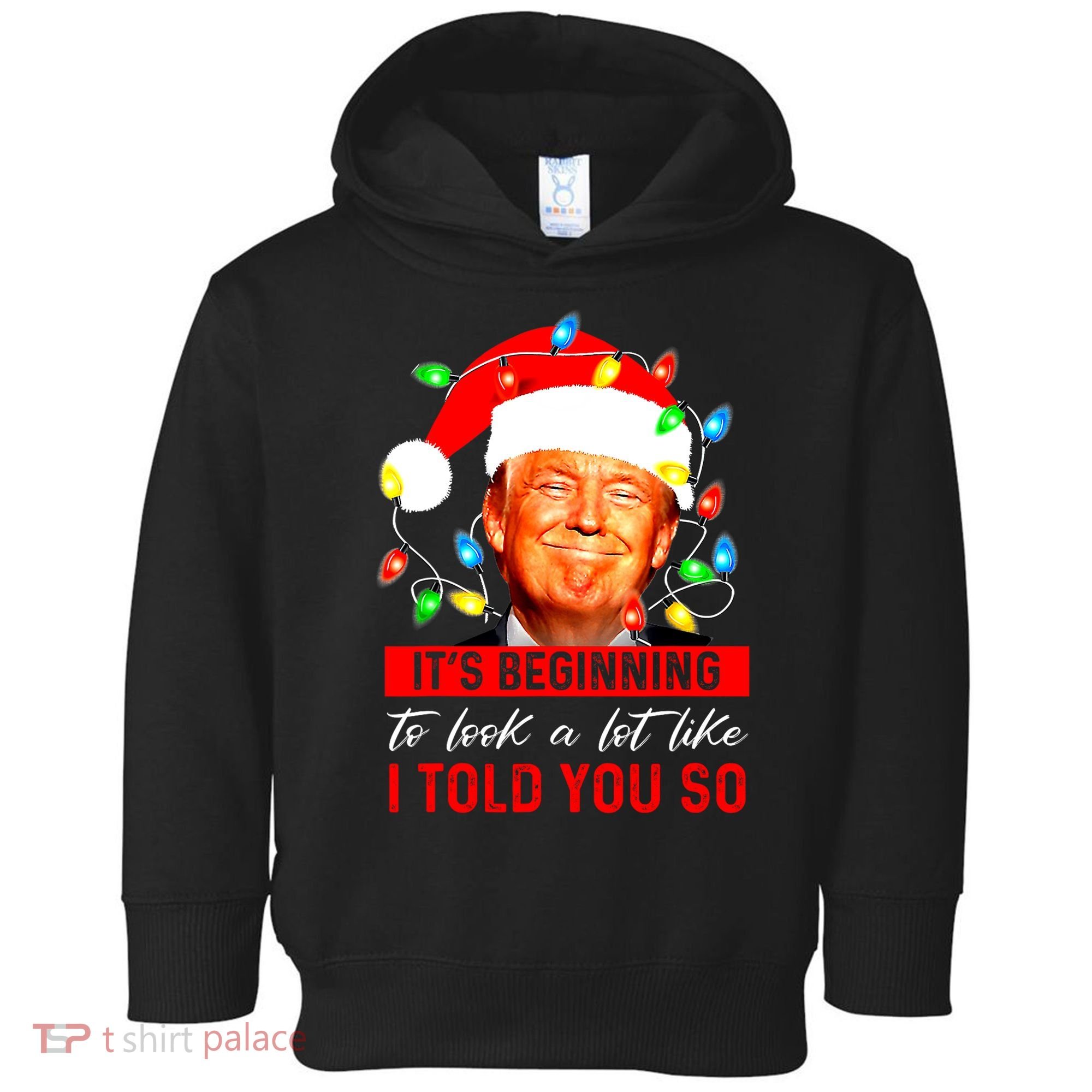 ItS Beginning To Look A Lot Like I Told You So Trump Xmas Toddler Hoodie