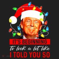 ItS Beginning To Look A Lot Like I Told You So Trump Xmas Kids Plaid Pajama Set thumb 2