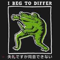 I Beg To Differ Frog Japanese USA-Made Doggie Bandana thumb 2