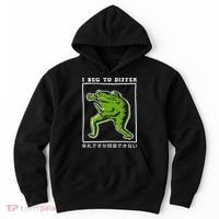 I Beg To Differ Frog Japanese Hoodie thumb 0