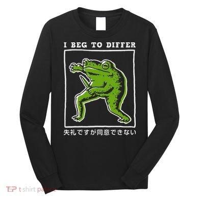 I Beg To Differ Frog Japanese Long Sleeve Shirt