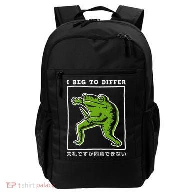 I Beg To Differ Frog Japanese Backpack