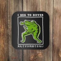 I Beg To Differ Frog Japanese Coaster thumb 0