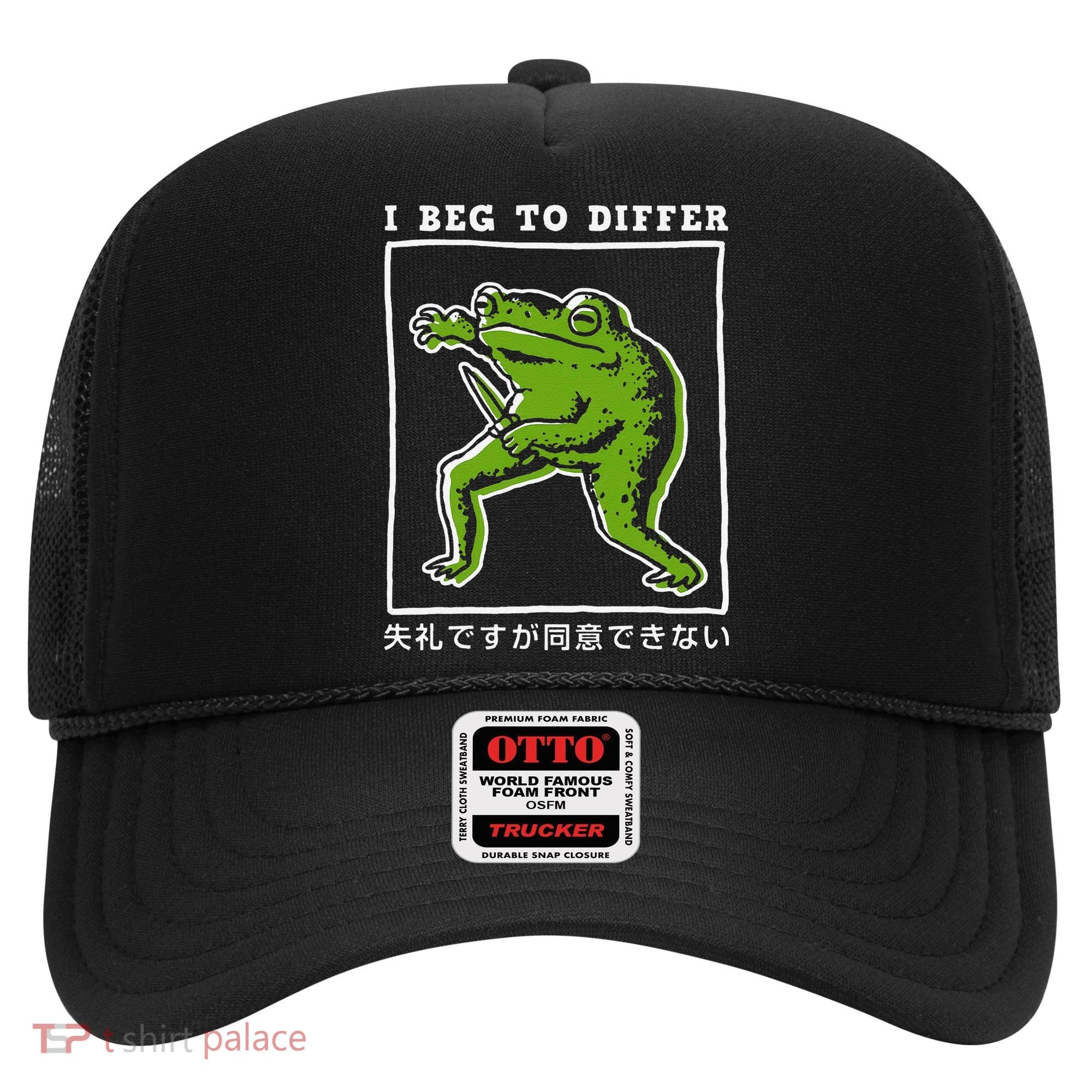 I Beg To Differ Frog Japanese Hat