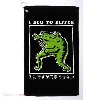 I Beg To Differ Frog Japanese Golf Towel