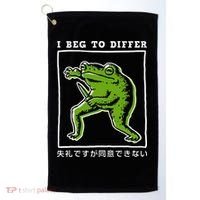 I Beg To Differ Frog Japanese Golf Towel thumb 0