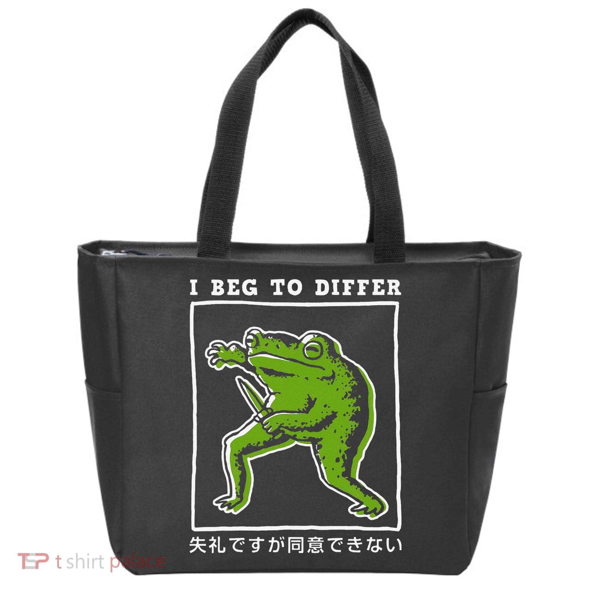 I Beg To Differ Frog Japanese Tote Bag