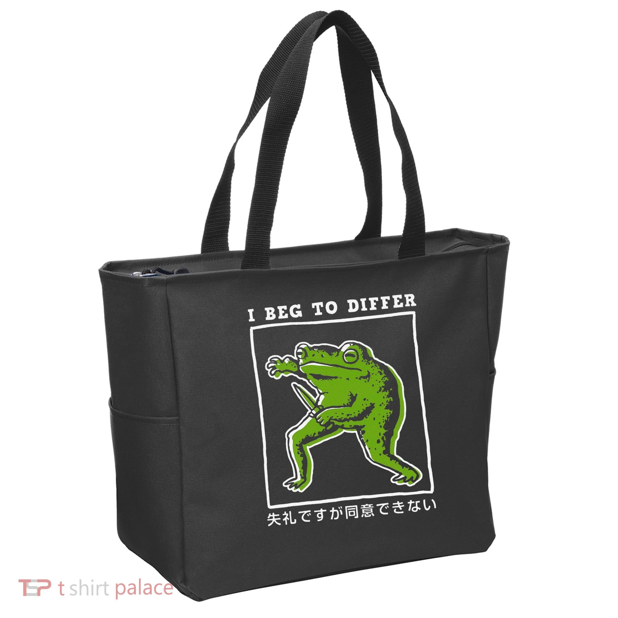 I Beg To Differ Frog Japanese Tote Bag