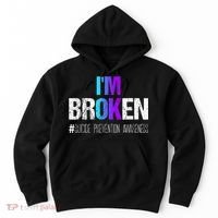 I'm broken Teal & Purple Ribbon Suicide Prevention Awareness Hoodie thumb 0