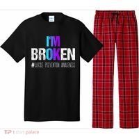 I'm broken Teal & Purple Ribbon Suicide Prevention Awareness Pajama Set thumb 0