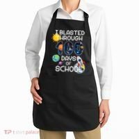 I Blasted Through 100 Days Of School Galaxy Apron thumb 2