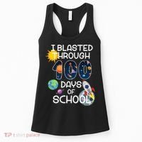 I Blasted Through 100 Days Of School Galaxy Women's Tank Top thumb 0