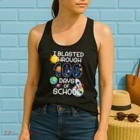 I Blasted Through 100 Days Of School Galaxy Women's Tank Top thumb 2