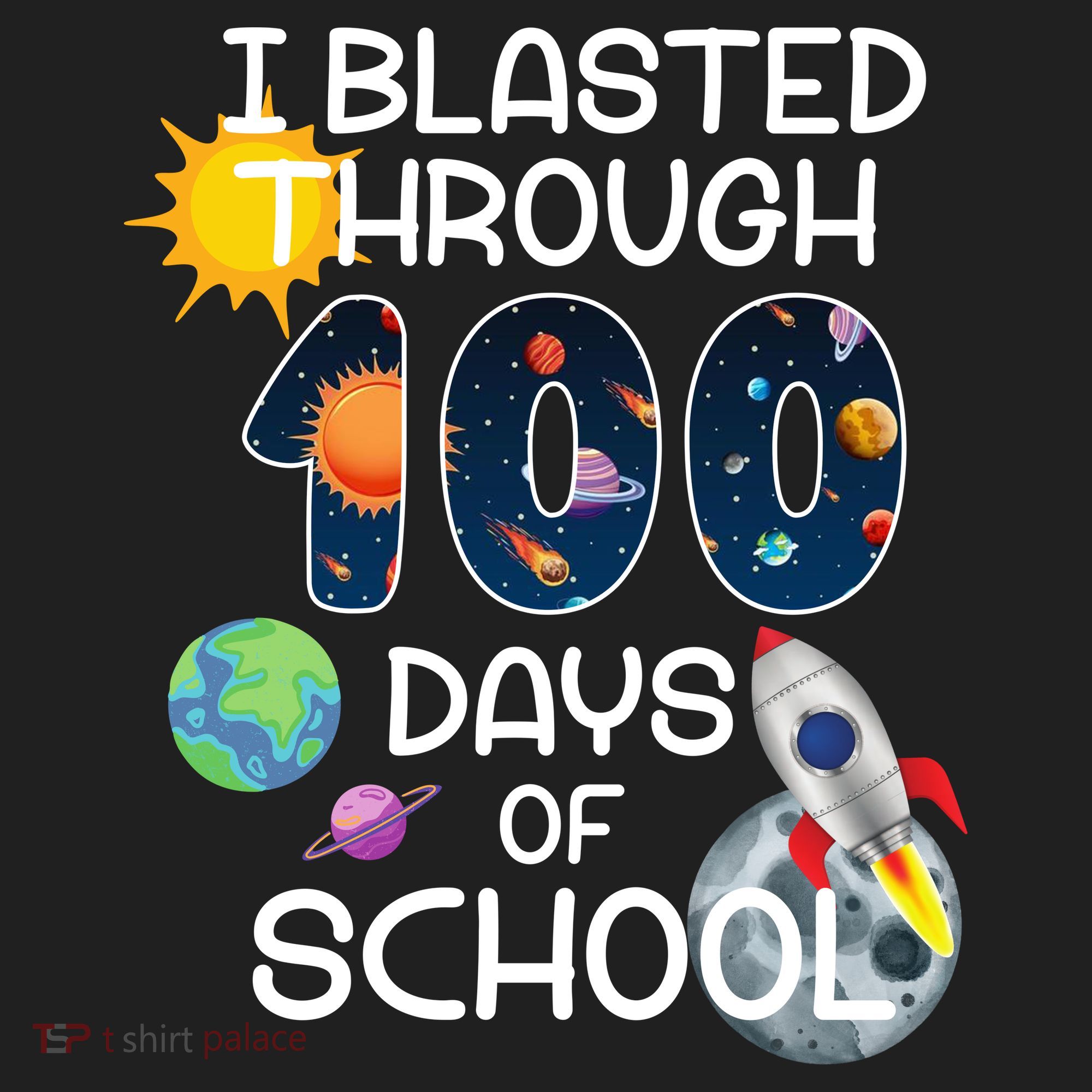 I Blasted Through 100 Days Of School Galaxy Hat