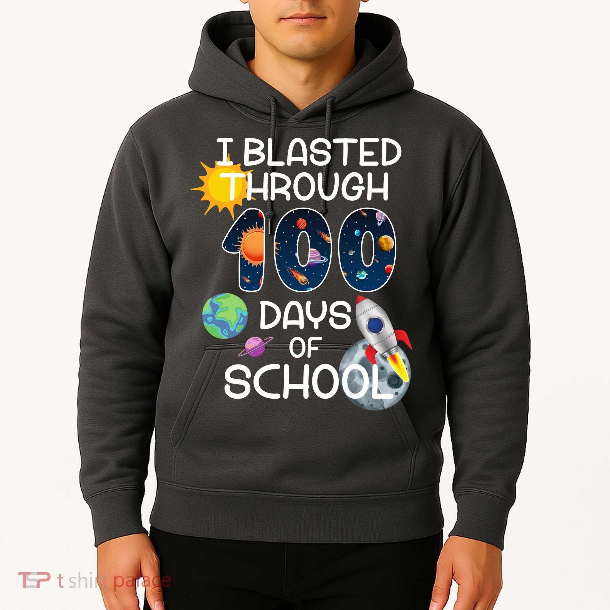 I Blasted Through 100 Days Of School Galaxy Hoodie