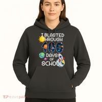 I Blasted Through 100 Days Of School Galaxy Hoodie thumb 5