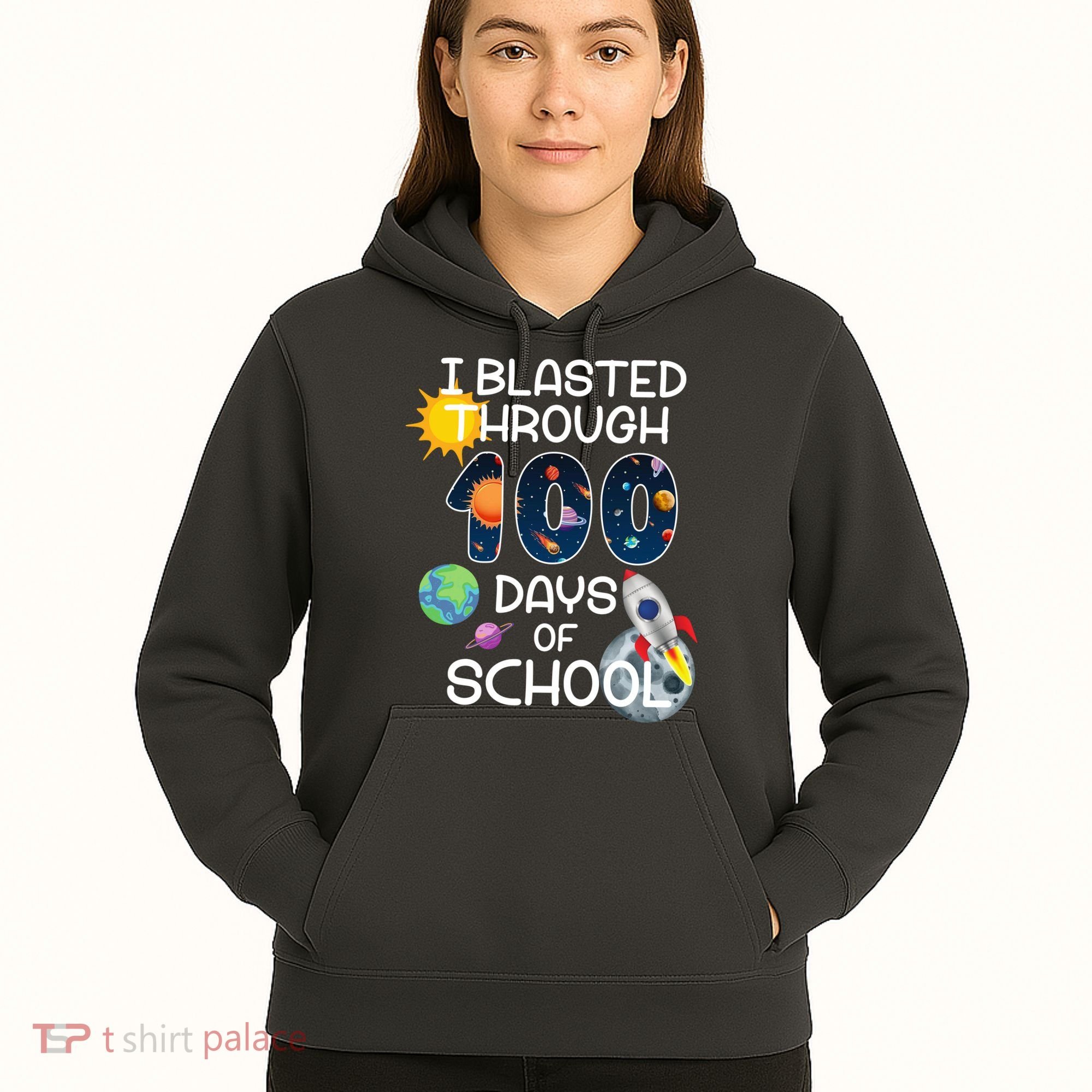 I Blasted Through 100 Days Of School Galaxy Hoodie